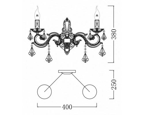 Бра Maytoni Bronze 4 ARM245-02-W