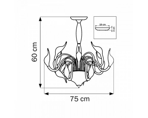 Люстра на штанге Lightstar Cigno Collo 751022