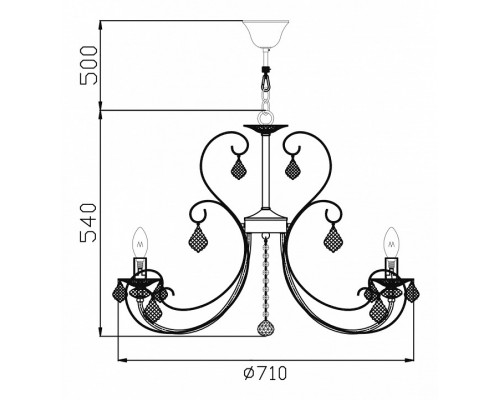 Подвесная люстра Maytoni Princess ARM270-08-R