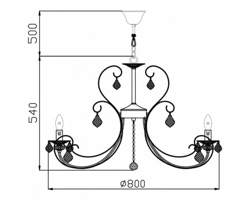 Подвесная люстра Maytoni Princess ARM270-12-R
