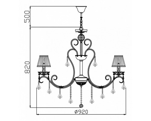 Подвесная люстра Maytoni Triumph ARM288-10-G