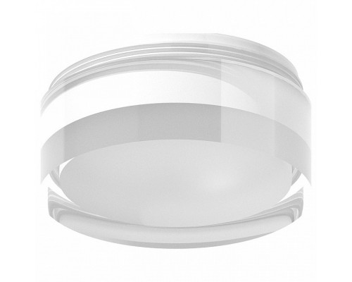 Рамка на 1 светильник Ambrella N716 N7160 FR/CL белый матовый/прозрачный D70*H33mm Out20mm MR16